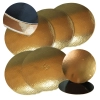 Podkład pod tort okrągły 20cm złoto czarny gładki błyszczący podkładka na ciasto 5szt